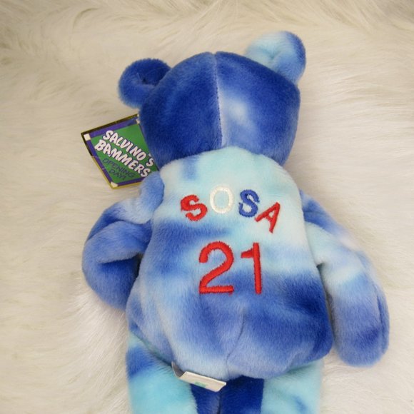 Salvino's Bammers Opening Day Sammy Sosa #21 Blue Beanie Bear - Picture 9 of 11
